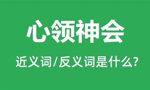 心领神会的意思解释一下怎么写-心领神会的意思解释一下