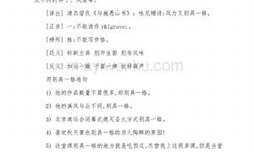 别具一格造句二年级-别具一格造句