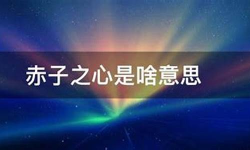 秉承赤子之心什么意思-赤子之心什么意思